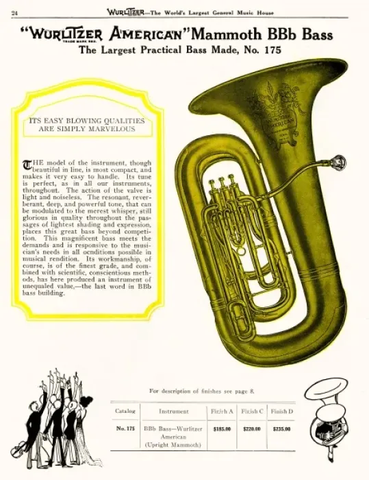 Framed Print : BB-flat Bass, Wurlitzer Framed Print : BB-flat Bass, Wurlitzer