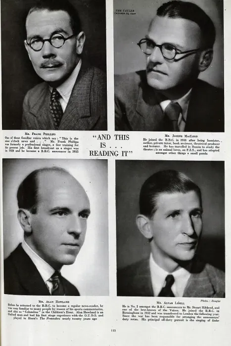 Framed Print : BBC radio announcers Framed Print : BBC radio announcers