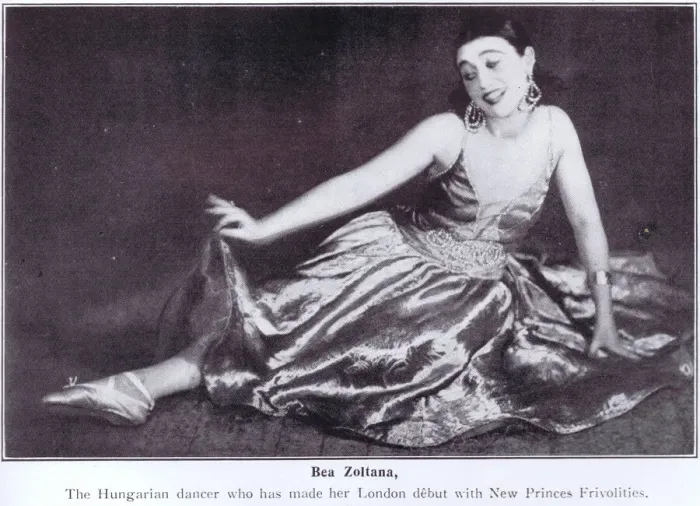 Framed Print : Bea Zoltana, in the New Princes Frivolities cabaret, London Framed Print : Bea Zoltana, in the New Princes Frivolities cabaret, London