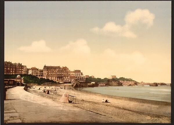 From the beach, Biarritz, Pyrenees, France