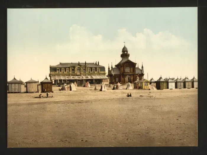 Framed Print : Beach and casino, Calais, France Framed Print : Beach and casino, Calais, France