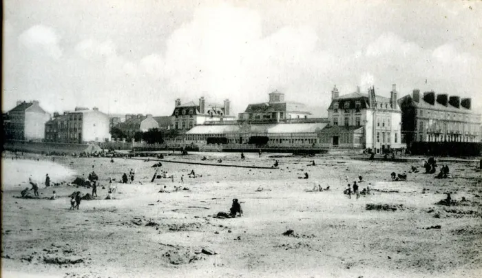 Framed Print : Beach and Casino, Cherbourg, France Framed Print : Beach and Casino, Cherbourg, France