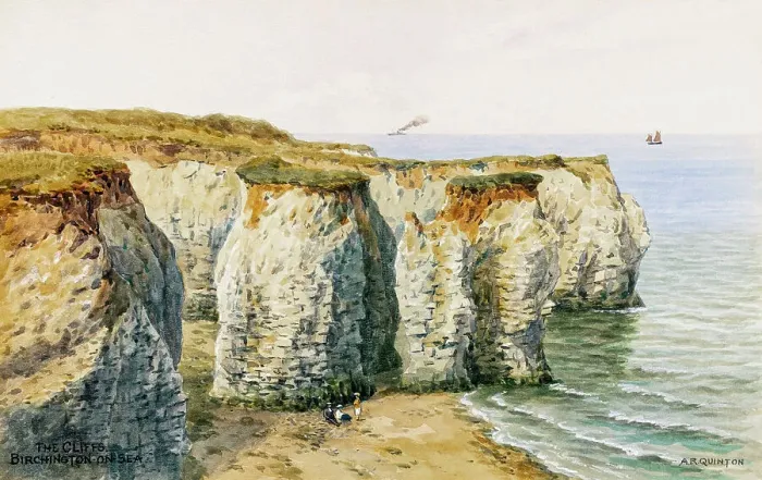 Framed Print : Beach and cliffs, Birchington on Sea, Kent Framed Print : Beach and cliffs, Birchington on Sea, Kent