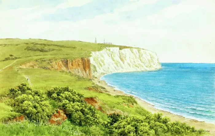 Framed Print : Beach and cliffs at Sandown, Isle of Wight Framed Print : Beach and cliffs at Sandown, Isle of Wight