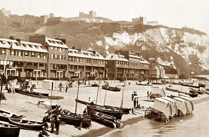 Framed Print : The Beach, Dover early 1900's Framed Print : The Beach, Dover early 1900's