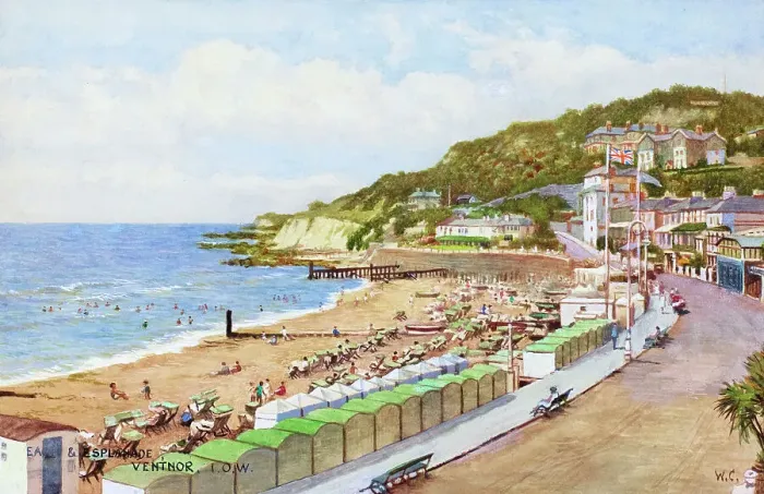 Framed Print : Beach and Esplanade, Ventnor, Isle of Wight Framed Print : Beach and Esplanade, Ventnor, Isle of Wight
