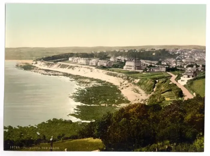 Framed Print : The beach, Falmouth, Cornwall, England Framed Print : The beach, Falmouth, Cornwall, England