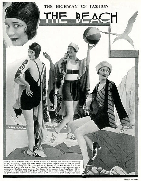 Beach fashions for women 1930