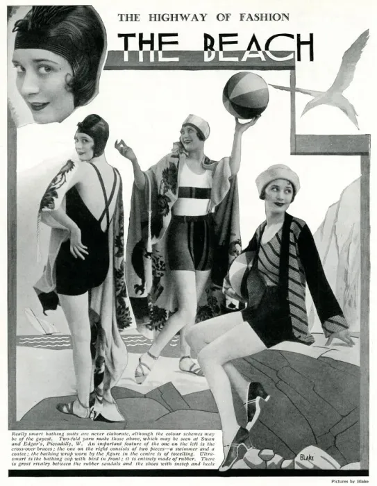 Framed Print : Beach fashions for women 1930 Framed Print : Beach fashions for women 1930