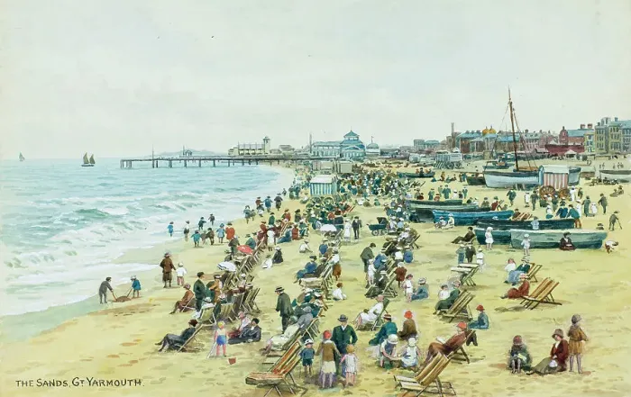 Framed Print : Beach at Great Yarmouth, Norfolk Framed Print : Beach at Great Yarmouth, Norfolk