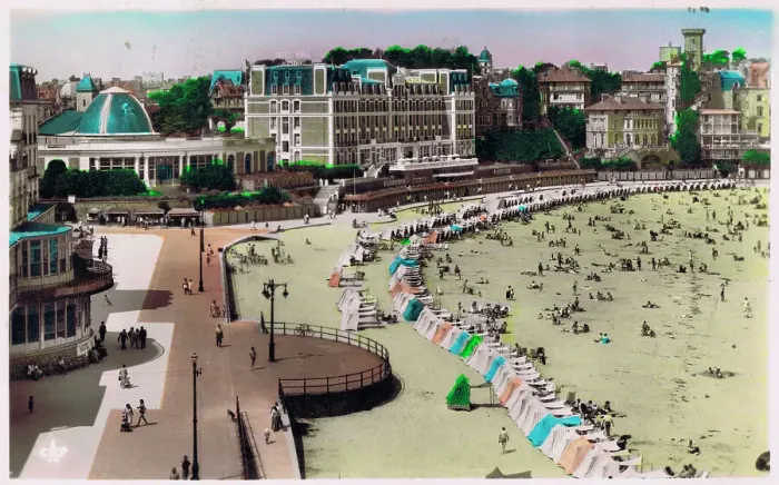 Framed Print : Beach, hotels, La Dique promenade and small casino, Dinard Framed Print : Beach, hotels, La Dique promenade and small casino, Dinard