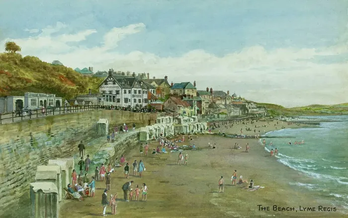 Framed Print : Beach at Lyme Regis, Dorset Framed Print : Beach at Lyme Regis, Dorset