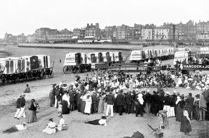 Framed Print : The Beach, Margate early 1900's Framed Print : The Beach, Margate early 1900's