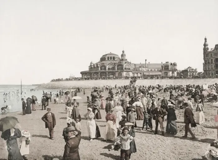 Framed Print : On the beach at Ostende, Belgium Framed Print : On the beach at Ostende, Belgium