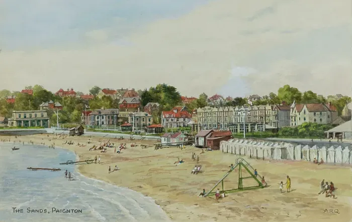 Framed Print : Beach at Paignton, Devon Framed Print : Beach at Paignton, Devon