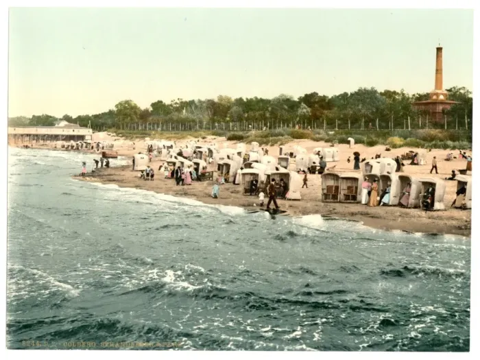 Framed Print : Beach and park, Colberg, Pommeraina, Germany (i. e. Kolobrzeg Framed Print : Beach and park, Colberg, Pommeraina, Germany (i. e. Kolobrzeg