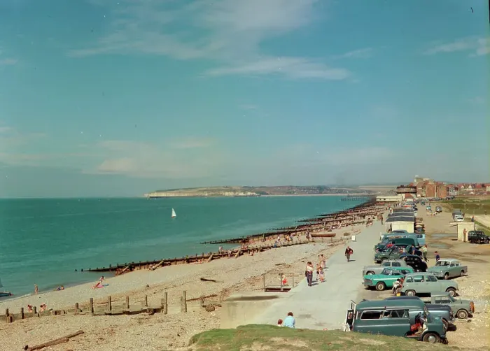 Framed Print : The beach and promenade, Seaford Framed Print : The beach and promenade, Seaford