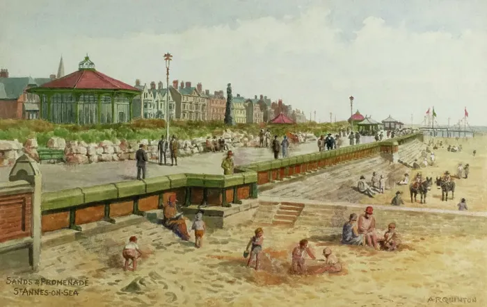 Framed Print : Beach and Promenade, St Annes on Sea, Lancashire Framed Print : Beach and Promenade, St Annes on Sea, Lancashire