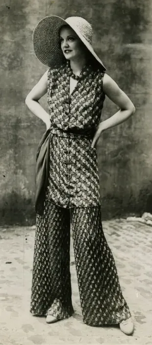 Framed Print : Beach Pyjama Suit by Zyot and Cie, Summer 1931 Framed Print : Beach Pyjama Suit by Zyot and Cie, Summer 1931