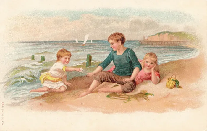 Framed Print : Beach Scene Framed Print : Beach Scene