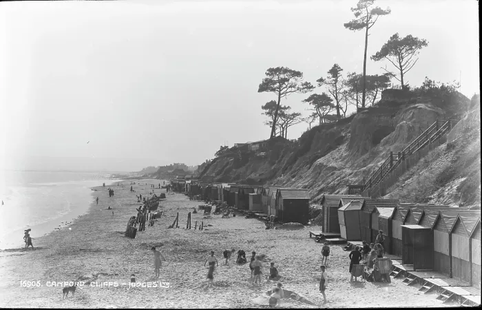 Framed Print : Beach Scene at Canford Cliffs Framed Print : Beach Scene at Canford Cliffs