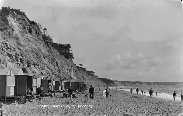 Framed Print : Beach Scene at Canford Cliffs Framed Print : Beach Scene at Canford Cliffs
