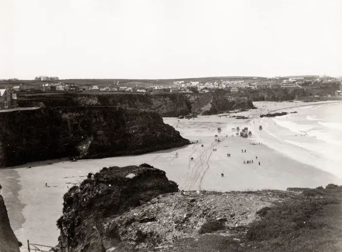 Framed Print : Beach and sea at Newquay, Cornwall, England Framed Print : Beach and sea at Newquay, Cornwall, England