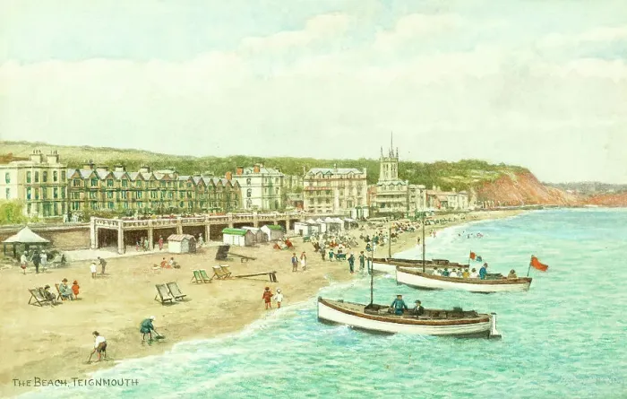 Framed Print : Beach at Teignmouth, Devon Framed Print : Beach at Teignmouth, Devon