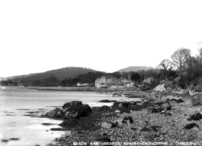 Framed Print : Beach and Woodside, Rostrevor, Co. Down Framed Print : Beach and Woodside, Rostrevor, Co. Down