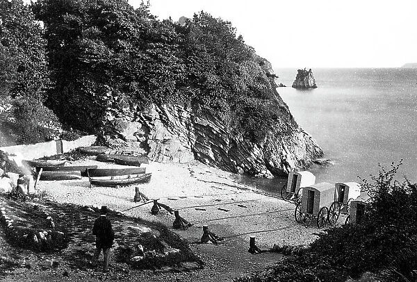 Beacon Cove Torquay - the ladies bathing cove 1860s