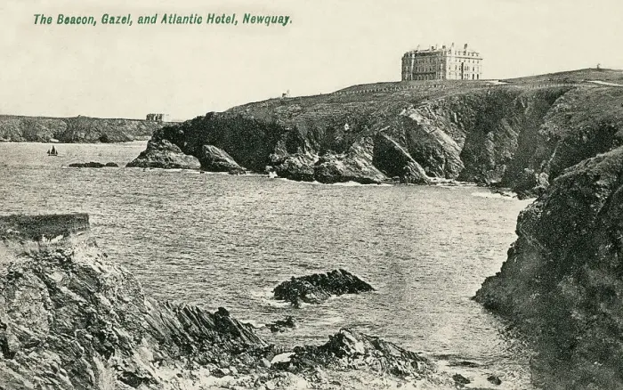 Framed Print : The Beacon, Gazel and Atlantic Hotel, Newquay, Cornwall