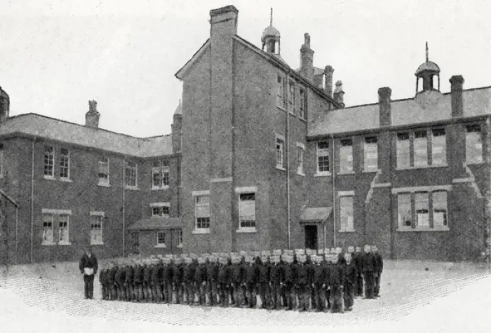 Framed Print : Beacon Truant Industrial School, Lichfield - Drill