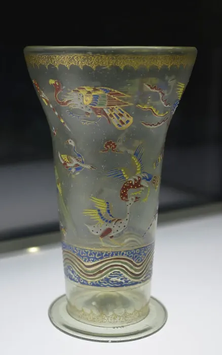 Framed Print : Beaker decorated with flying birds Framed Print : Beaker decorated with flying birds