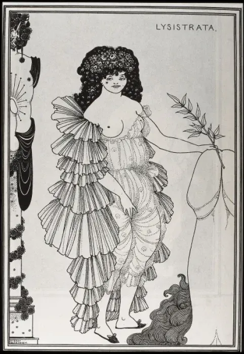 Framed Print : BEARDSLEY, Aubrey Vincent (1872-1898). Lysistrata Framed Print : BEARDSLEY, Aubrey Vincent (1872-1898). Lysistrata