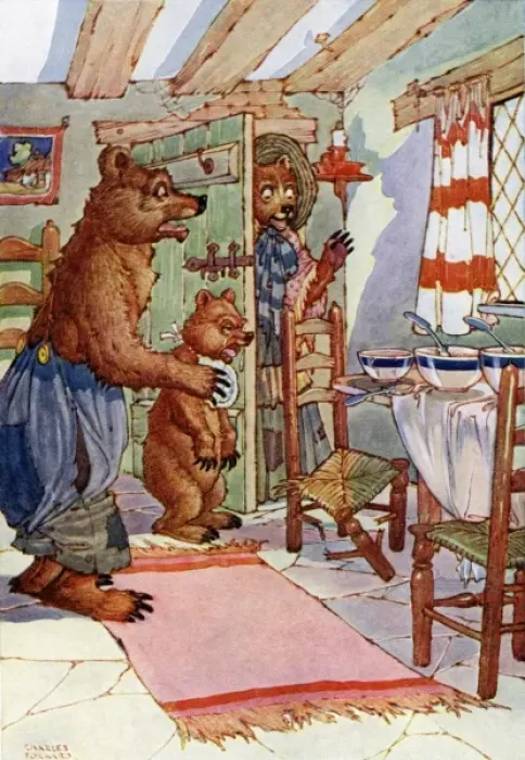 Framed Print : The Three Bears by Charles Folkard Framed Print : The Three Bears by Charles Folkard