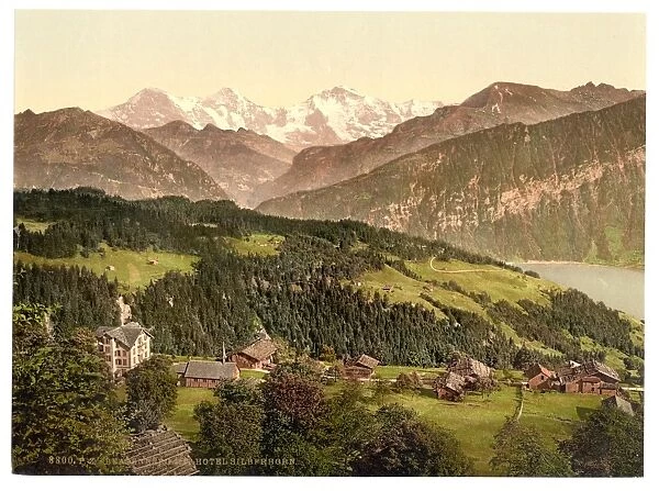 Beatenberg village and Hotel Silberhorn, Bernese Oberland, S
