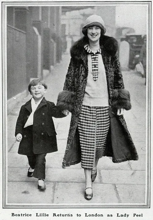 Framed Print : Beatrice Lillie and her son Framed Print : Beatrice Lillie and her son