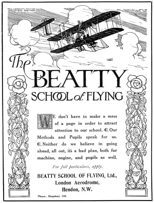 Framed Print : The Beatty School Of Flying Framed Print : The Beatty School Of Flying
