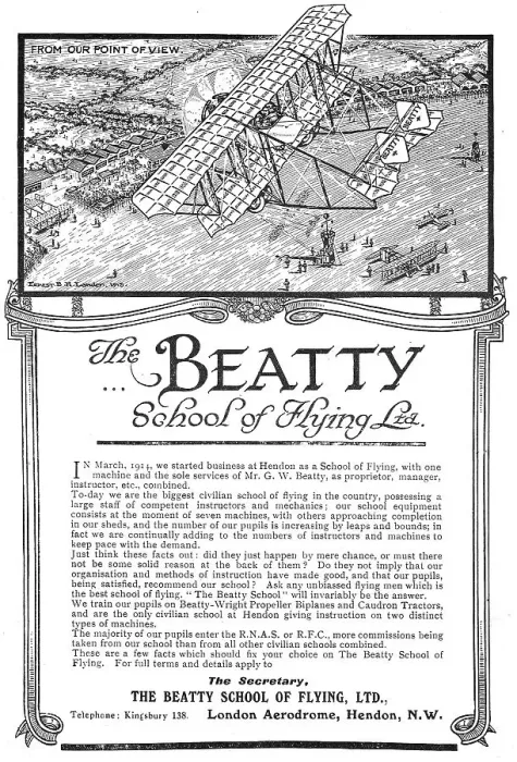 Framed Print : The Beatty School Of Flying Hendon Framed Print : The Beatty School Of Flying Hendon