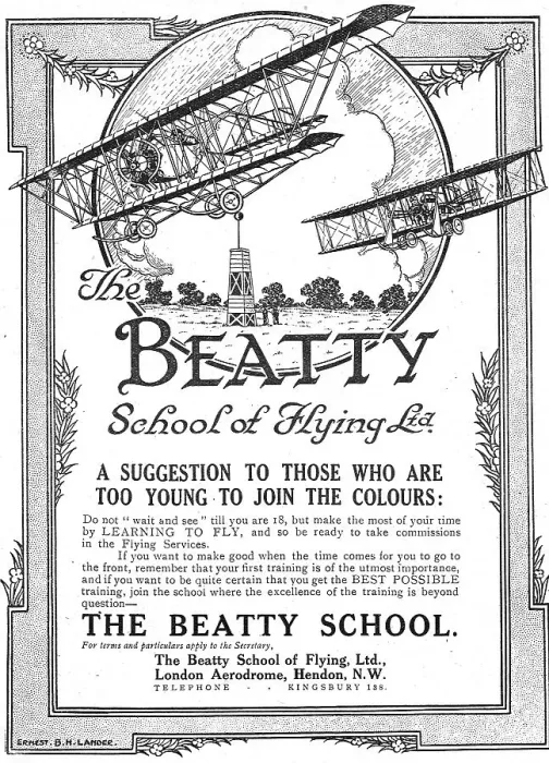 Framed Print : The Beatty School Of Flying Hendon Framed Print : The Beatty School Of Flying Hendon