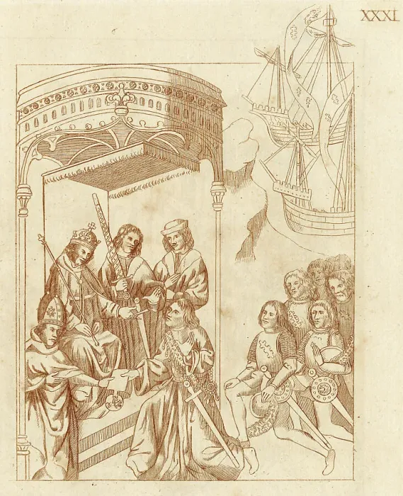 Framed Print : Beauchamp made Captain of Calais Framed Print : Beauchamp made Captain of Calais