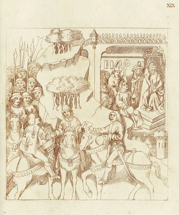 Framed Print : Beauchamp receives a challenge to fight Framed Print : Beauchamp receives a challenge to fight