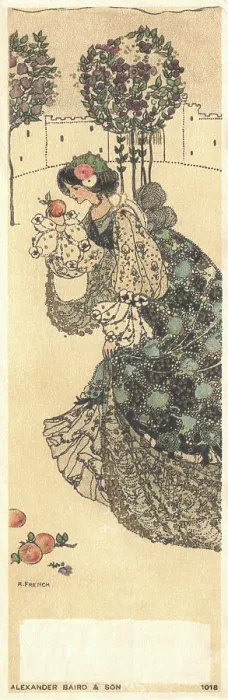 Framed Print : Beautiful lady in long silk dress holding a ripe apple Framed Print : Beautiful lady in long silk dress holding a ripe apple