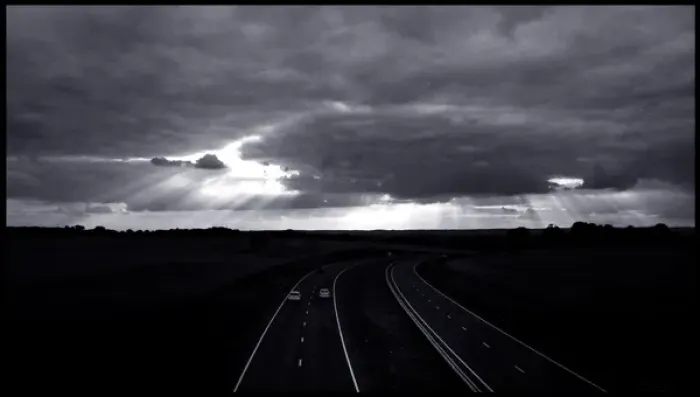 Framed Print : Beautiful sky over a dual carriageway, Hertfordshire, Englan Framed Print : Beautiful sky over a dual carriageway, Hertfordshire, Englan