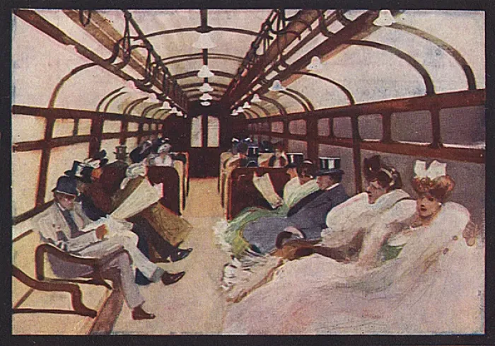 Framed Print : Beautifully dressed passengers on the Underground Framed Print : Beautifully dressed passengers on the Underground