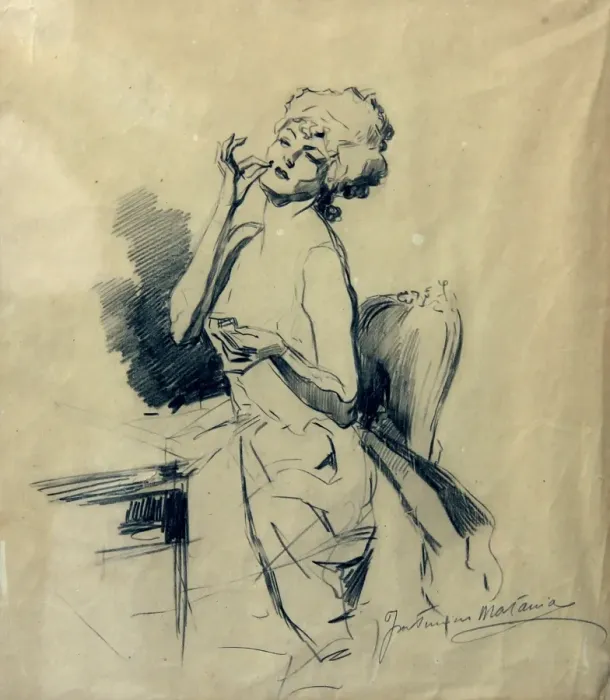 Framed Print : The Beauty Spot by Fortunino Matania Framed Print : The Beauty Spot by Fortunino Matania
