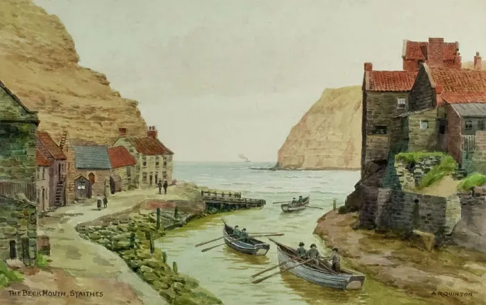Framed Print : Beck Mouth, Staithes, North Yorkshire Framed Print : Beck Mouth, Staithes, North Yorkshire
