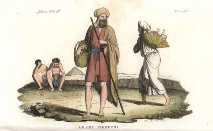 Framed Print : Bedouin arabs of Egypt, 1820s Framed Print : Bedouin arabs of Egypt, 1820s