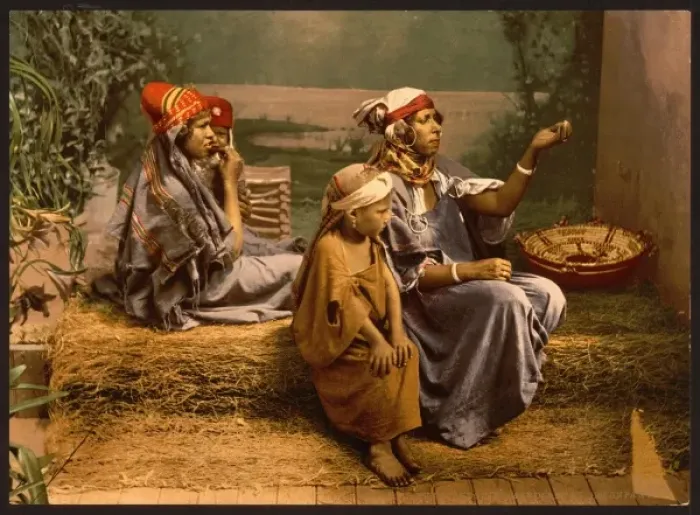 Framed Print : Bedouin beggars and children, Tunis, Tunisia Framed Print : Bedouin beggars and children, Tunis, Tunisia