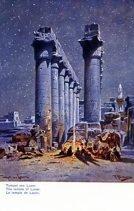 Framed Print : Bedouin camp, Grand colonnade, Temple of Luxor Framed Print : Bedouin camp, Grand colonnade, Temple of Luxor